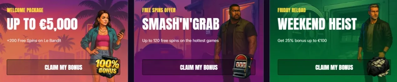 Non-sticky welkomstbonus van 100 procent tot 500 euro en 125 free spins bij Casino Vice