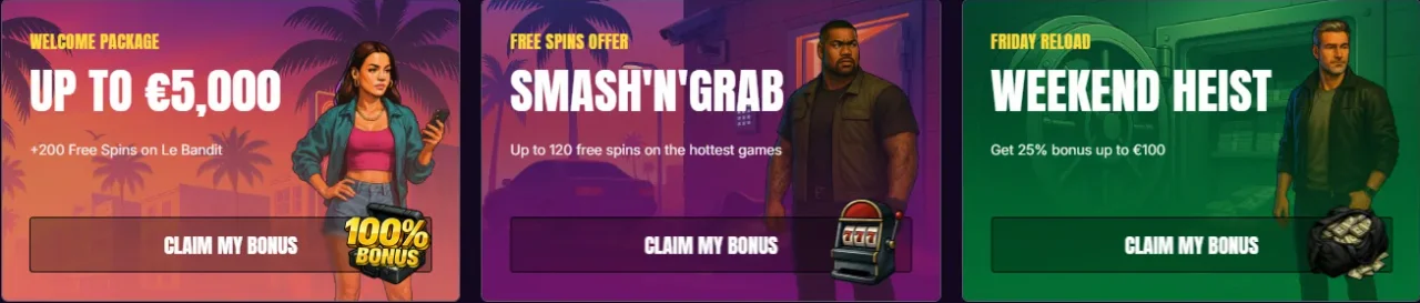 Non-sticky welkomstbonus van 100 procent tot 500 euro en 125 free spins bij Casino Vice